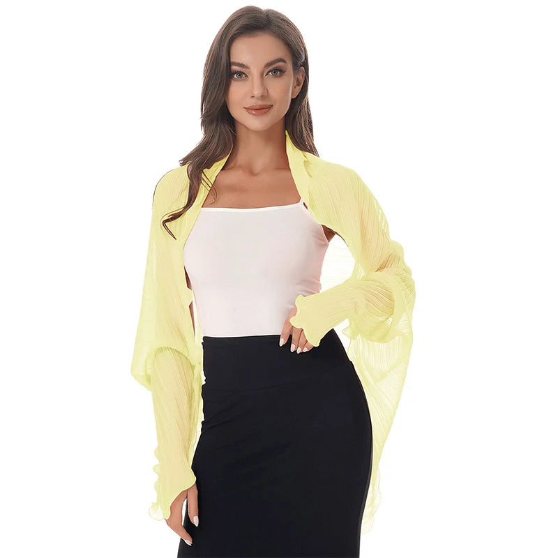 2024 Shawls Summer Beach Sexy Women Fashion Solid Chiffon Smock Bikini Cover Up Loose Blouse Sunscreen Comfortable Poncho Hot