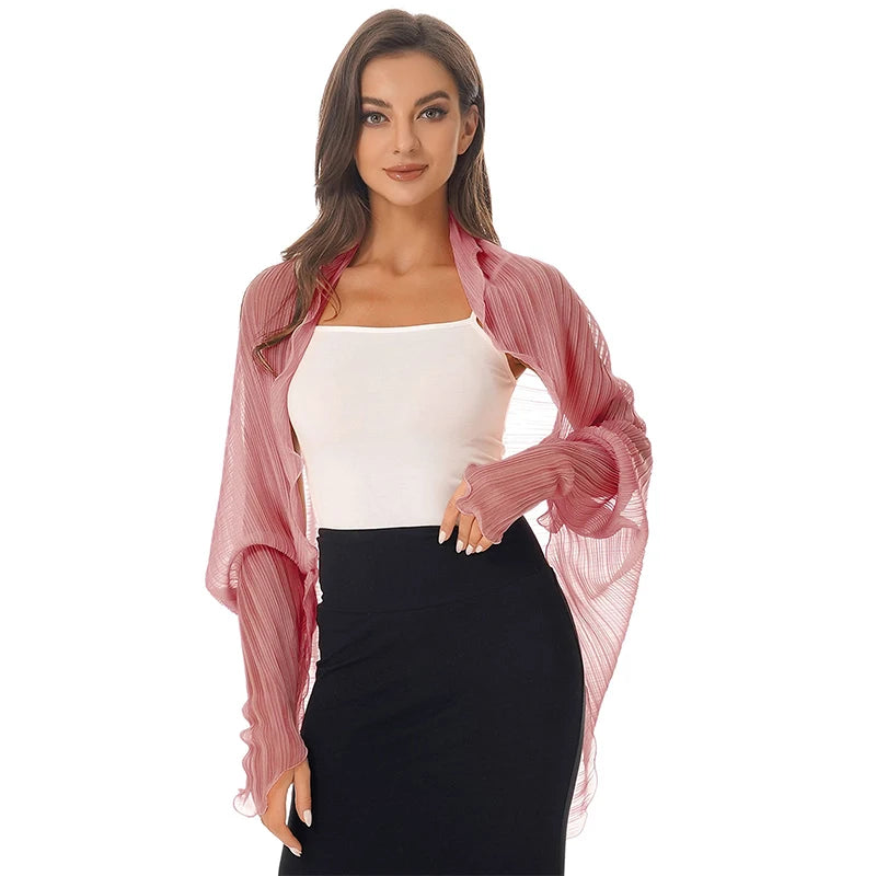 2024 Shawls Summer Beach Sexy Women Fashion Solid Chiffon Smock Bikini Cover Up Loose Blouse Sunscreen Comfortable Poncho Hot