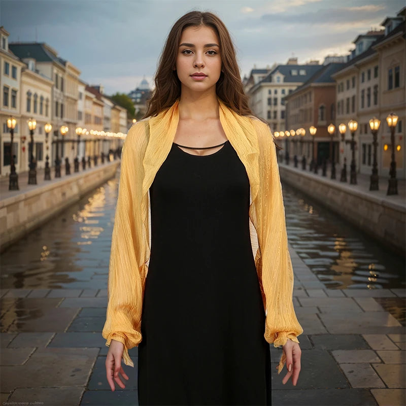 2024 Shawls Summer Beach Sexy Women Fashion Solid Chiffon Smock Bikini Cover Up Loose Blouse Sunscreen Comfortable Poncho Hot