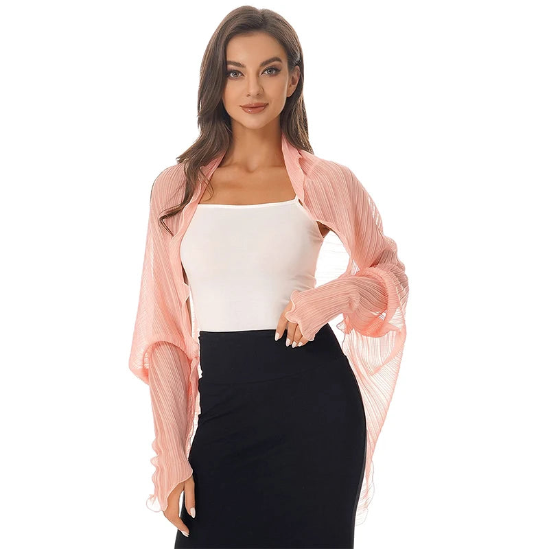 2024 Shawls Summer Beach Sexy Women Fashion Solid Chiffon Smock Bikini Cover Up Loose Blouse Sunscreen Comfortable Poncho Hot