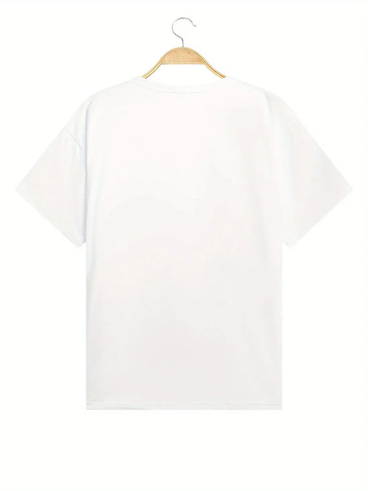 "Faith Print T-Shirt for Women, Casual Short Sleeve Crew Neck Top for All Seasons, Stylish Graphic Tee"