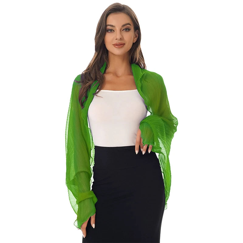2024 Shawls Summer Beach Sexy Women Fashion Solid Chiffon Smock Bikini Cover Up Loose Blouse Sunscreen Comfortable Poncho Hot